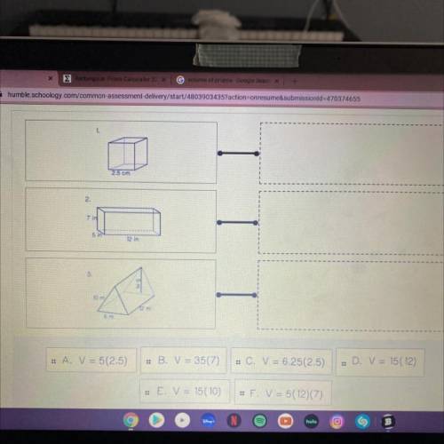 Please help!
Match three dimensional figures to the appropriate equation below