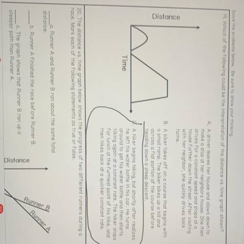 I WILL MARK BRAINIEST IF YOU ANSWE BOTH QUESTIONS(:Distance versus time graph below shows the progr