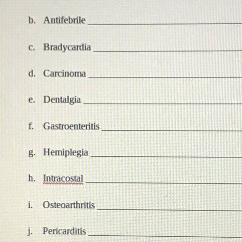 DIVIDE THE FOLLOWING MEDICAL TERMS INTO ELEMENT, pls I need help :) A: Acronegaly