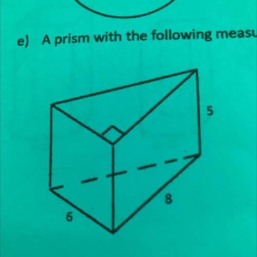 Find the volume and surface area (show work please)