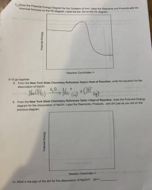 I need help sketching and labeling Potential energy diagrams, please answer with an image if possib