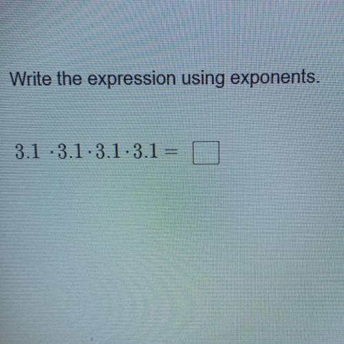 Write the expression using exponents.