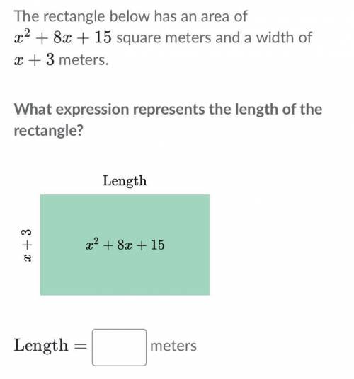 What expression represents the length of the rectangle?