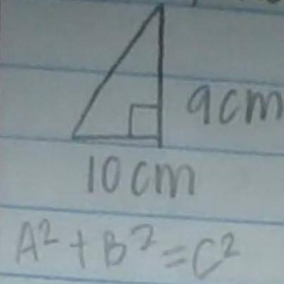 Using pythagorean therom whats the answer ??
a2 + b2 = c2