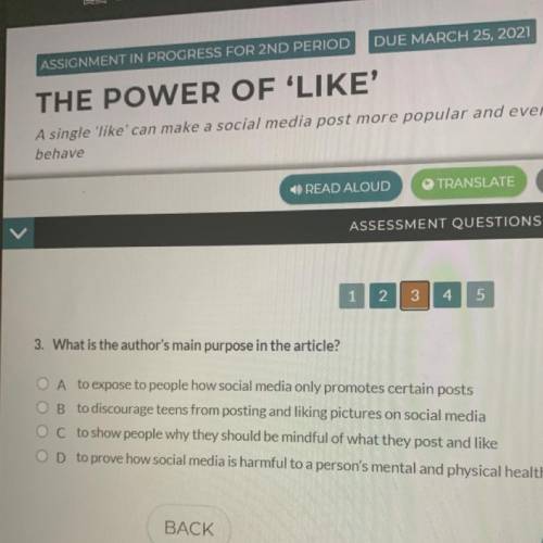 3. What is the author's main purpose in the article?

the power of 'like'
the power of ‘like’ 
com