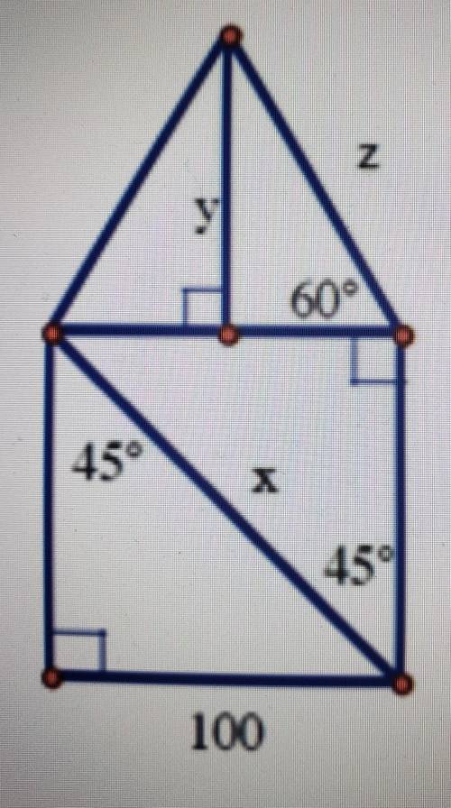Can someone help me on this math problem for 45-45-90 triangles and 30-60-90 triangles? ​