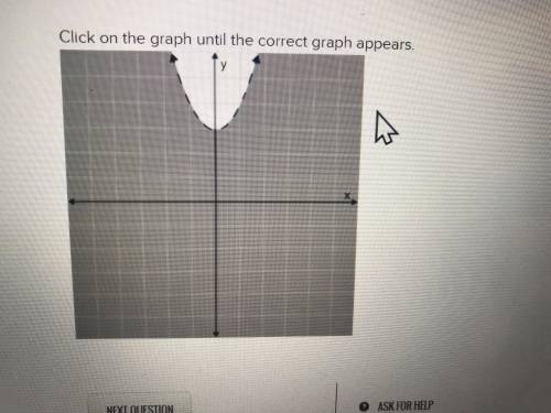 Graph y
click on the graph until the correct graph appears.