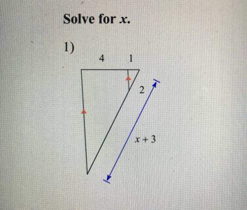 Solve for x.
Need help please?