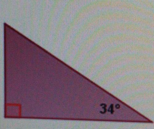 What is the missing degree measure of the third angle of the triangle below?

46°56°68°90°​