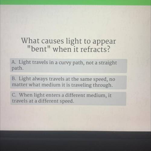 What causes light to appear bent when it refracts