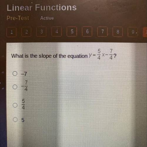 What is the slope of the equation?