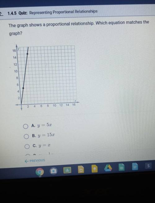 Proportional relationship with graph question ​