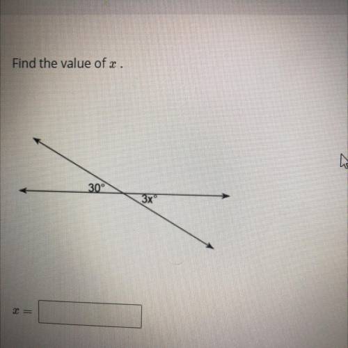 Find the value of x please!! ASAP