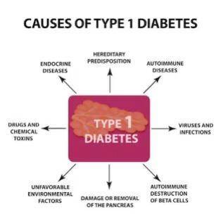 Record two or more causes of type 1 diabetes