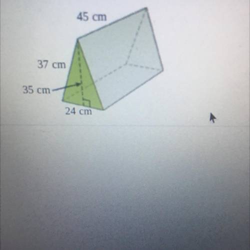 Find the surface area of the triangular prism the base of the triangular prism is an isosceles tria