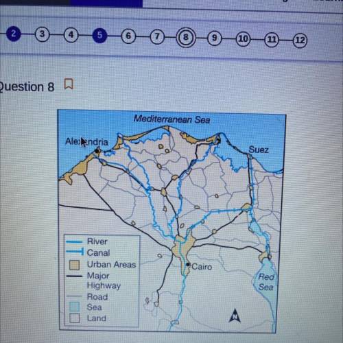 The region south of Cairo shown on Map 2 most likely has which climate type?

А
Tropical
B
Subtrop