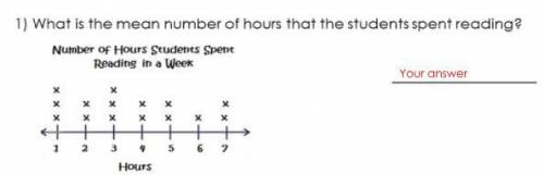 What is the mean numbers of hours that the student spent reading?
