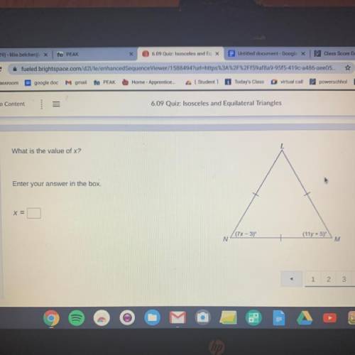 What is the value of x