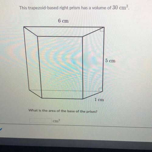 What is the area of the base of the prism?