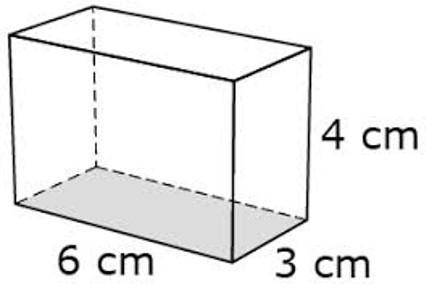 What is the surface area of the rectangular prism?

36 cm²
108 cm²
72 cm ²
54 cm²