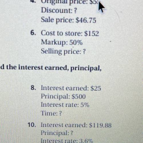 Can someone help me with question 6 thank you and show your work
