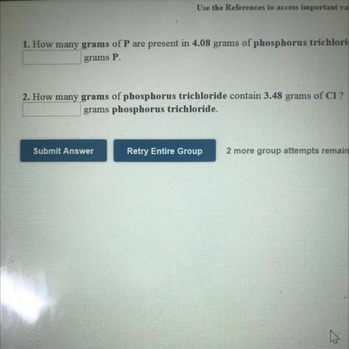 How many grams of P are present in 4.08 grams of phosphorus trichloride?

2 how many grams of phos