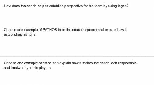 Read the transcript and answer the three questions (ethos, logos, and pathos).
