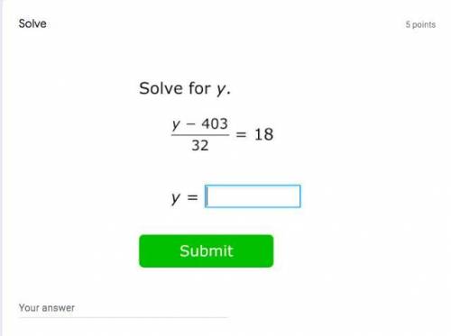 What is y in this problem?