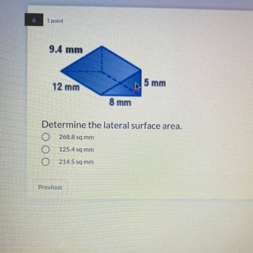 Determine the lateral surface area.