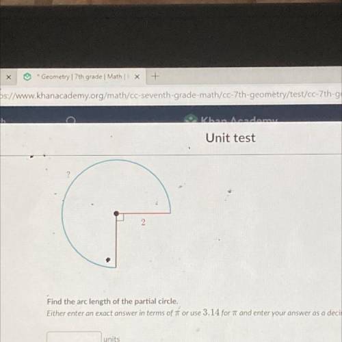 Find the ARC of the particle circle