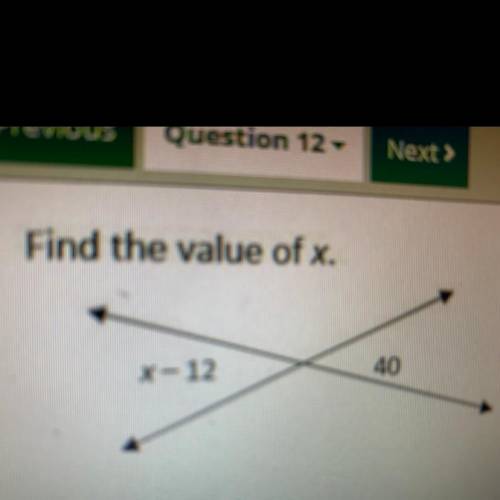 Find the value of x.
PLSSSS HELP