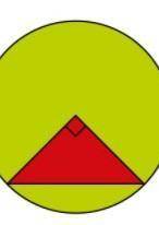 What is the area of the triangle if the diameter of the circle is 10 cm?

Me and my teacher are ha