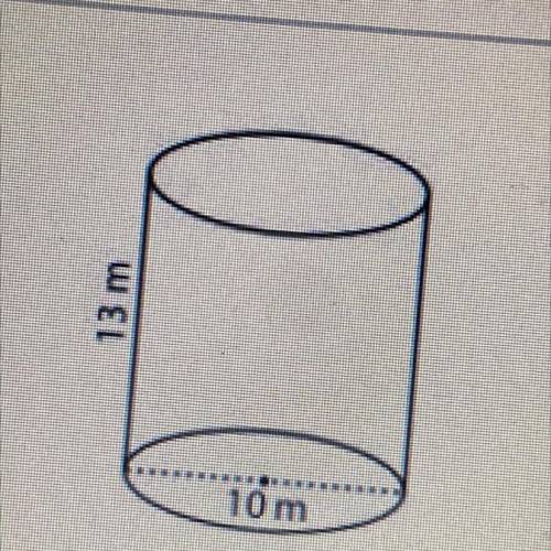 Find the exact volume me of the cylinder