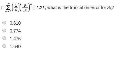 If , what is the truncation error for S3?