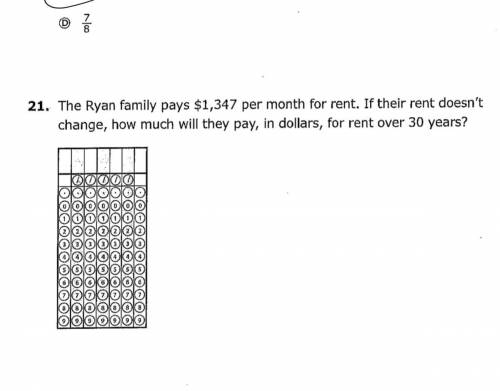 The Ryan family pays 1,347 per month for rent. If there rent doesn't change how much will they pay