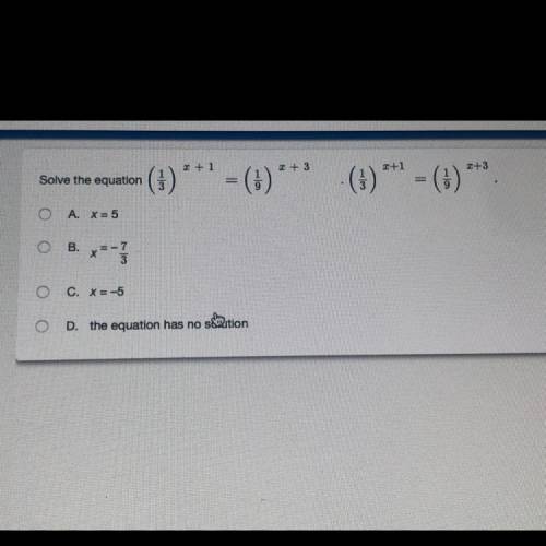 Help!! asap 
solve the equation