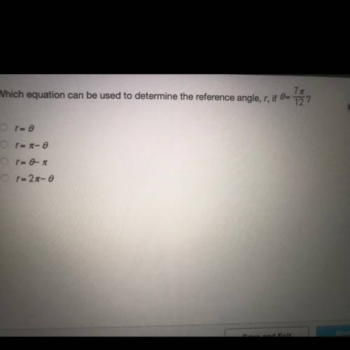 Which equation can be used to determine the reference angle