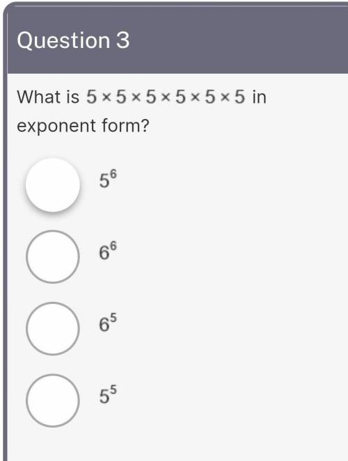What is the exponent form is this? ​