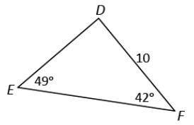 What is the perimeter P of △DEF to the nearest whole number?