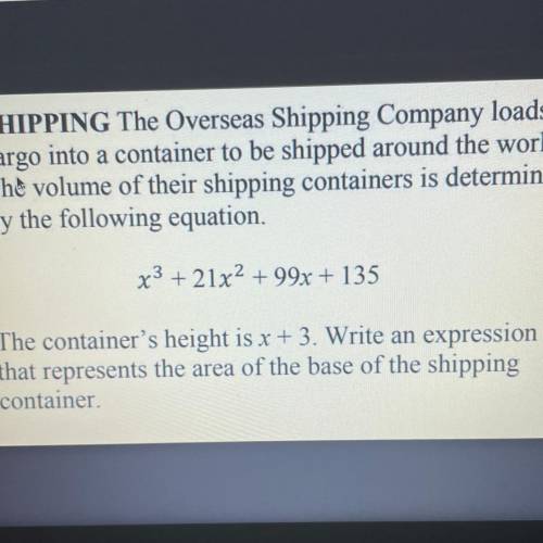 4. SHIPPING The Overseas Shipping Company loads

cargo into a container to be shipped around the w