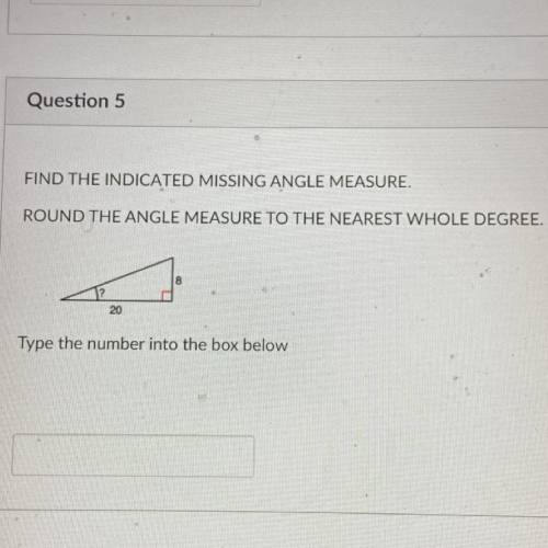 ASAP PLEAE HELP

I WILL GIVE BRAINEST
FIND THE INDICATED MISSING ANGLE MEASURE.
ROUND THE ANGLE ME