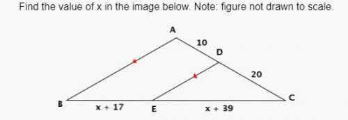 Find the value of x in the image below.