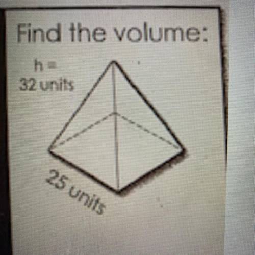 Find the volume:
Please help ASAP