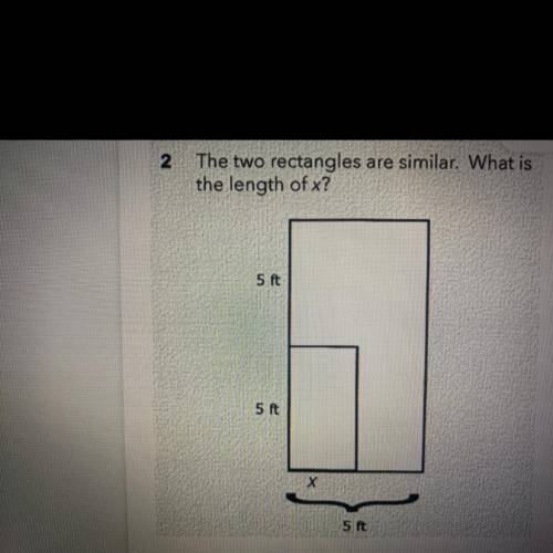 The two rectangles are similar. What is
the length of x?