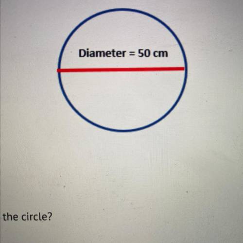 In terms of pie, what is the area of the circle?

A)25 cm2
B)100ft2
C)625 cm2
D)1000 cm2