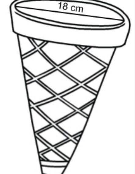 Michael will add sprinkles around the top of his ice cream cone.

Which measurement is closest to