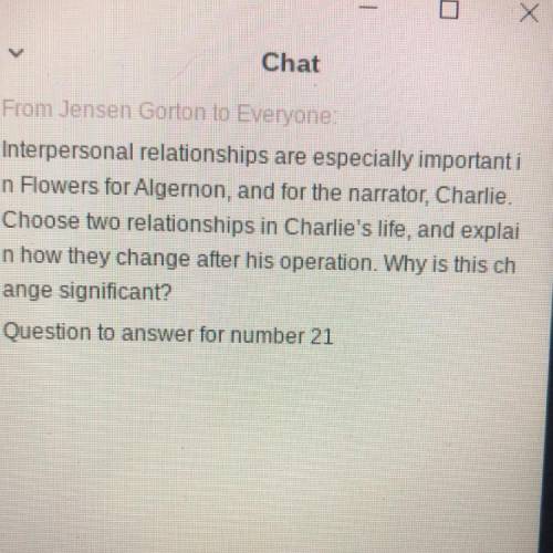 About flower for algernon