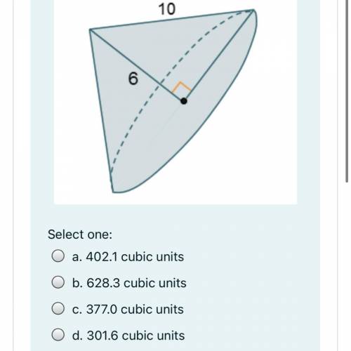 What is the volume of the cone? (round to the nearest tenth)