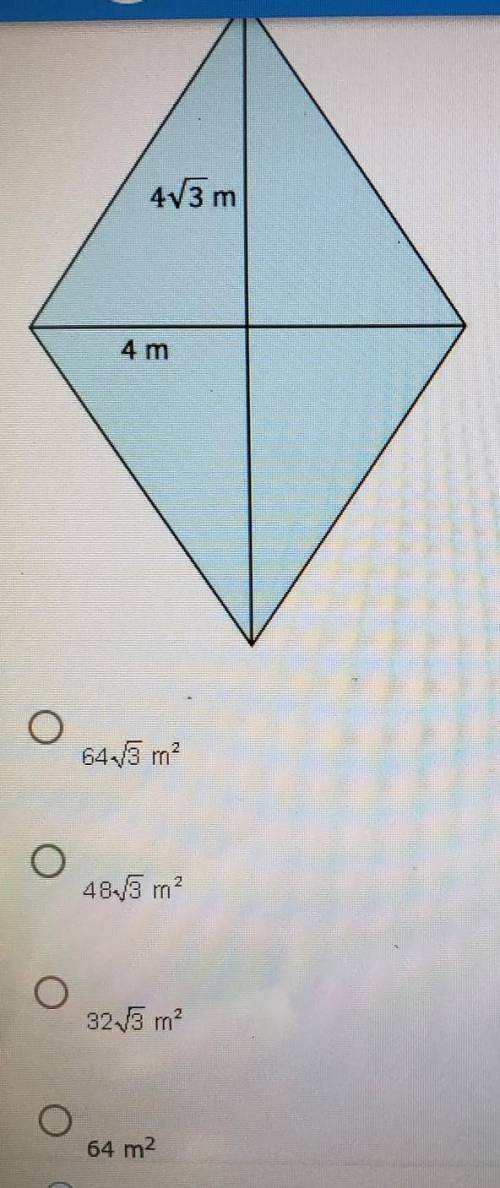 Find the area of the rhombus ​