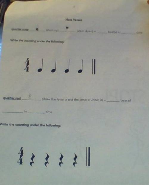 My music teacher did not give any directions on how to do this and Im sort of confused